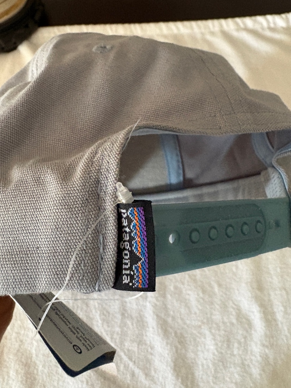 SOLD Patagonia Live Simply Guitar Roger That Hat Gray Organic Cotton 6 Panel NWT - Picture 7 of 8